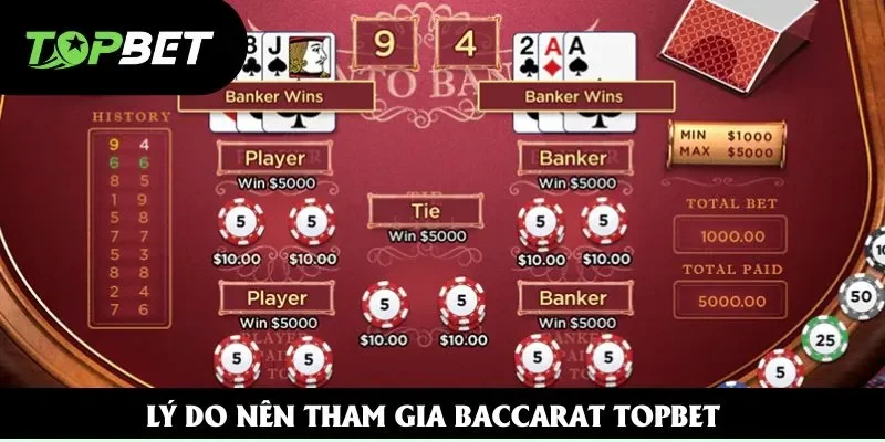 Lý do nên tham gia Baccarat Topbet Lý do nên tham gia Baccarat Topbet